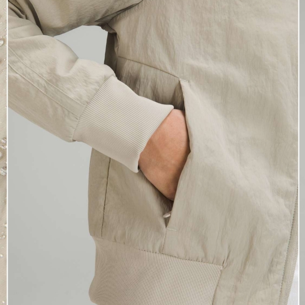 NWT Lululemon Nonstop Bomber 4 Reversible Raw Linen Puffer - Picture 5 of 14